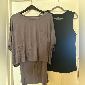 Kindred Bravely Purple Set and Black Nursing Tank